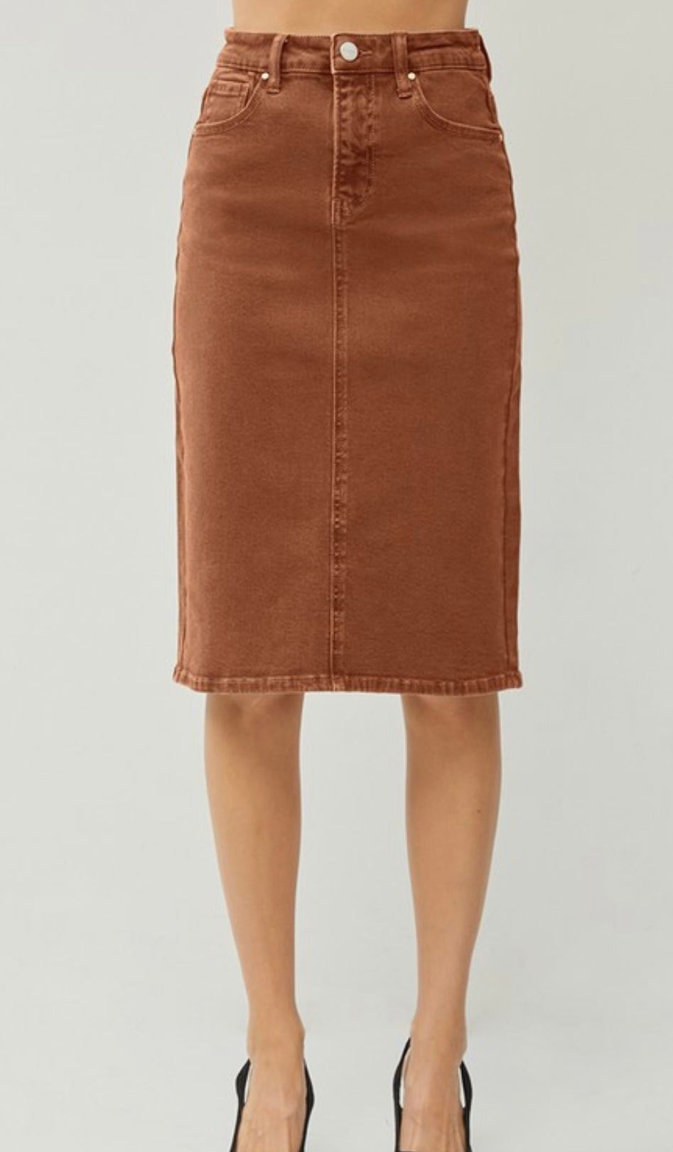 Espresso Denim Skirt