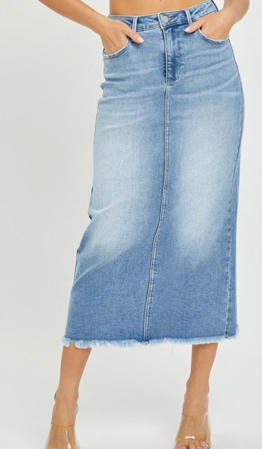 Long Denim Skirt