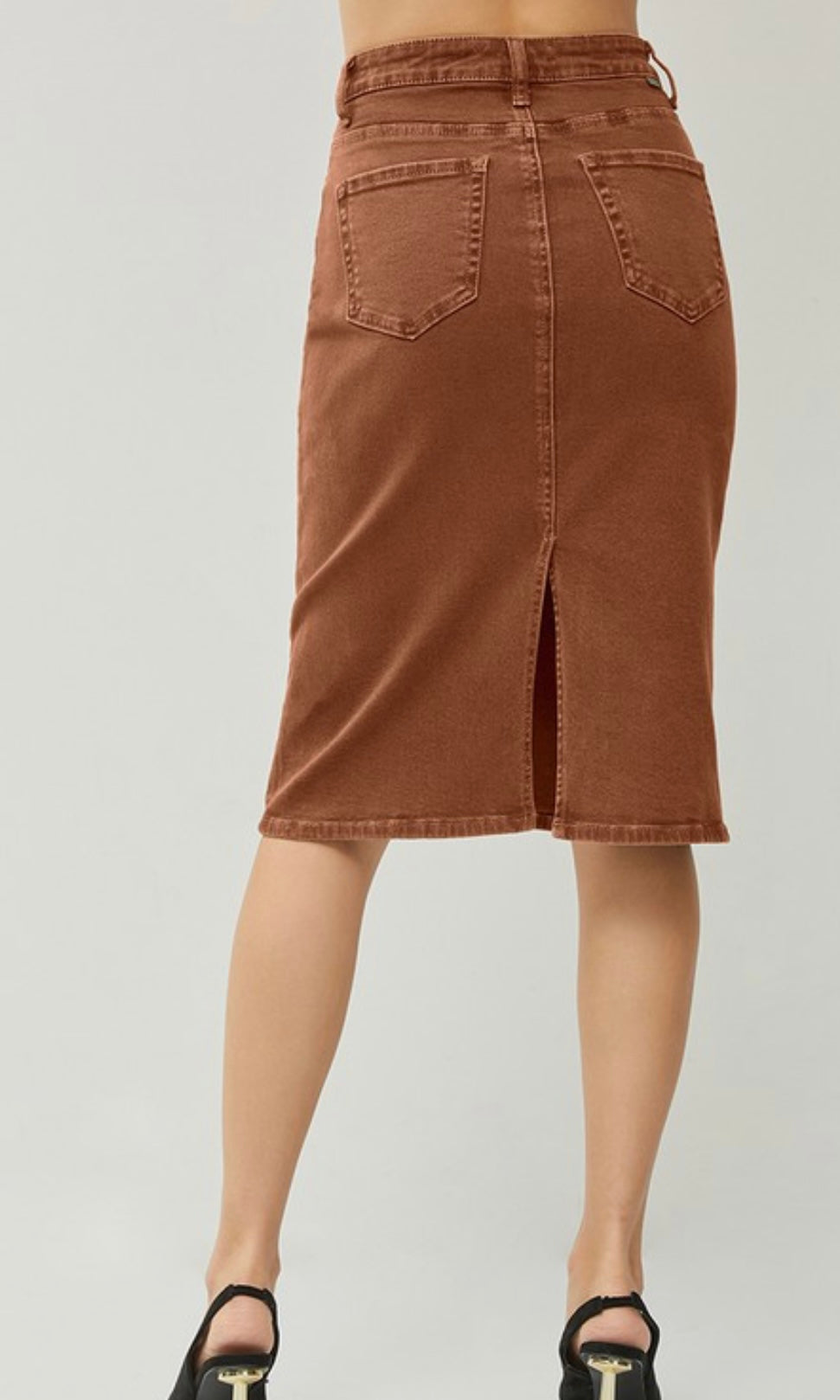 Espresso Denim Skirt