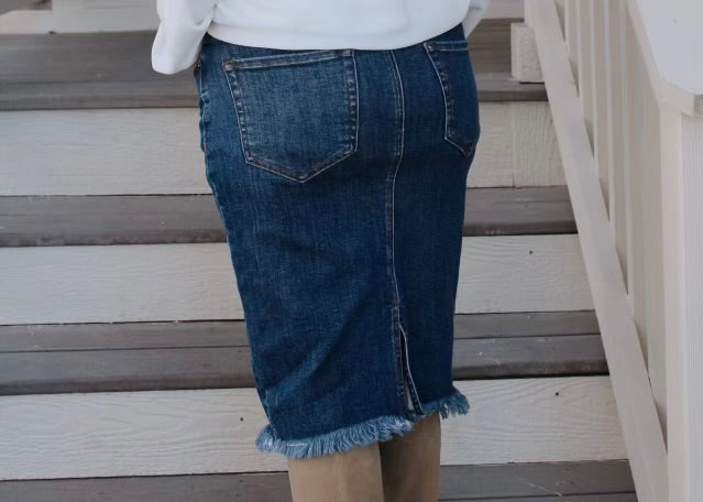 Midi Denim Skirt