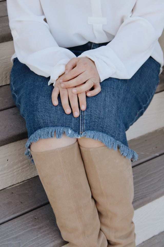 Midi Denim Skirt