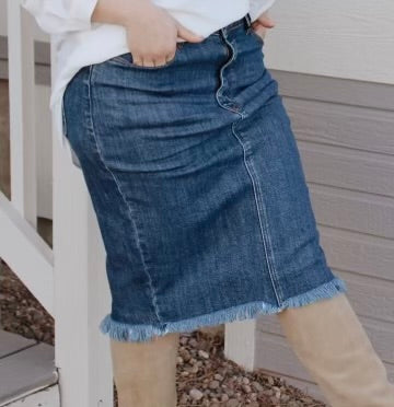 Midi Denim Skirt