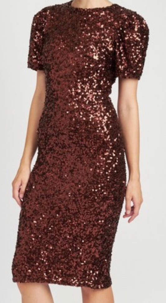 Brown Sequin Dress